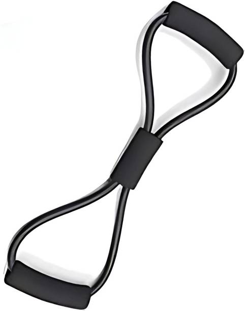 AMETHYST SKY Home Workout Tube in Black – Figure 8 Design with Extra Comfort Resistance Tube