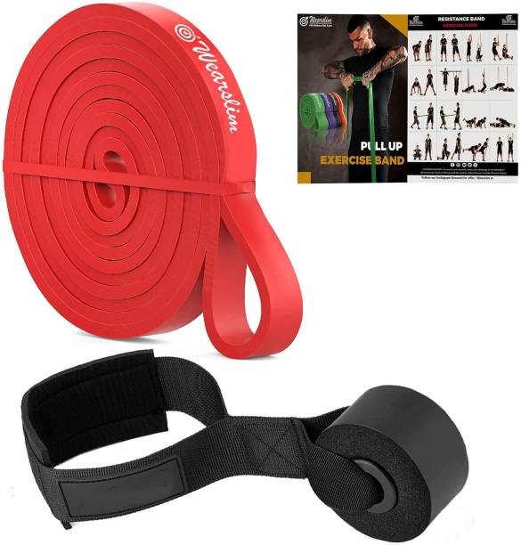 Wearslim Professional Pull Up Exercise Resistance Band with Door Anchor (15-35lbs) Resistance Tube