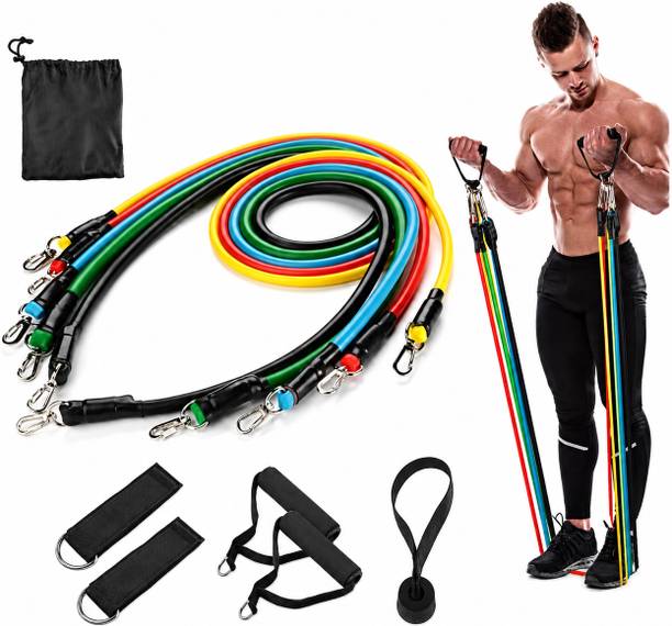 Fitness Scout Resistance Bands 5 PCS Stretching,Therapy,Home Workout Toning Tube Resistance Tube Resistance Tube