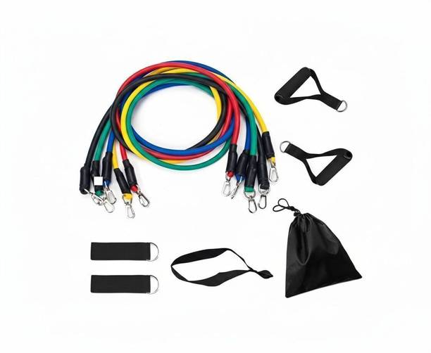 xwipe Gym Power Resistance Band Set for Workout 112x02x02 CM 11 Pieces (RB-11) Resistance Tube
