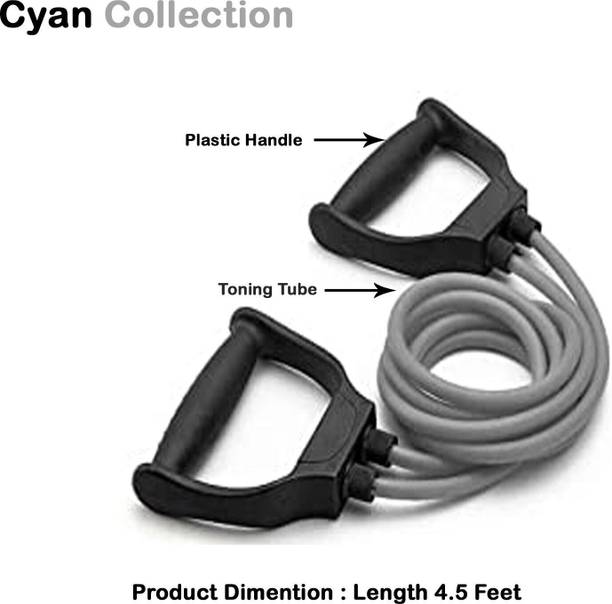 KITRON Double Toning Tube Pull Exercise Band for Stretching, Workout, Home Gym_SB129 Resistance Tube