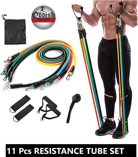 Oddish Way to fitness resistance tube set Exercise and Stretching & full body exercise रेजिस्टेंस ट्यूब