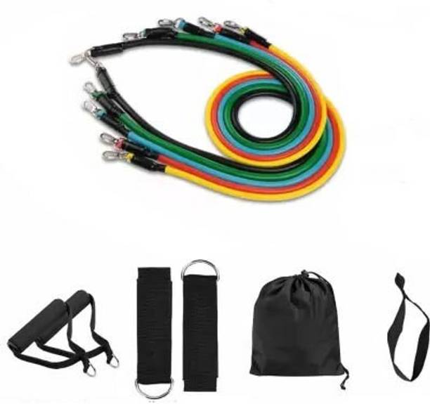 Oddish New 11 Pcs/Set Resistance Band Tube Home Gym Workout Exercise for Men & Women Resistance Tube