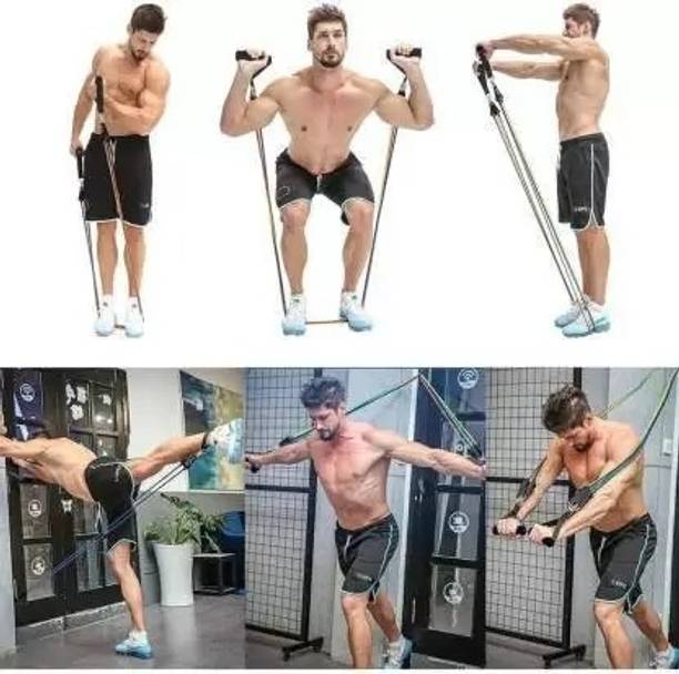 ALORNIS Home Gym Pull Rope 11PCS Resistance Bands Tube Resistance Band (Pack of 11) Resistance Tube