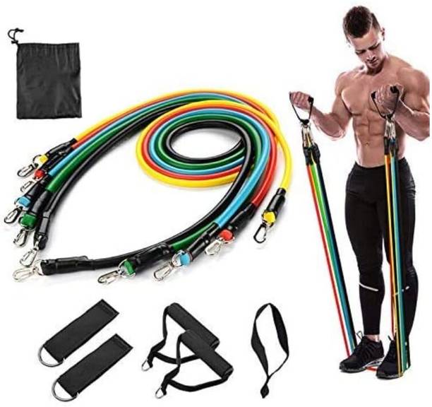 Fitness Scout Resistance Bands 5 PCS Stretching,Therapy,Home Workout Toning Tube Resistance Tube Resistance Tube
