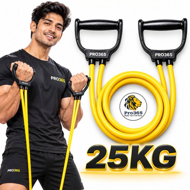 PRO365 Resistance Tube PRO Exercise & Stretching Band For Home Gym Men & Women Workout Resistance Tube
