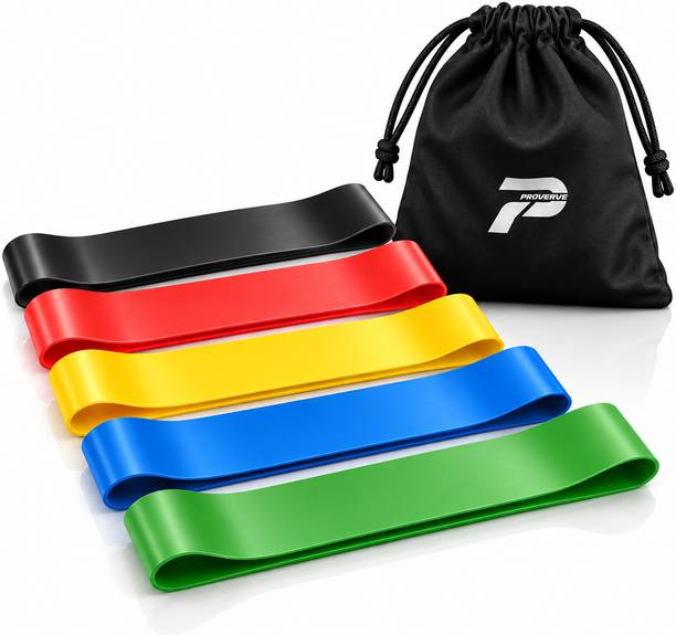 proverve Loop Bands for Workout Set of 5 | Resistance Loop Rubber Band for Men & Women Resistance Tube