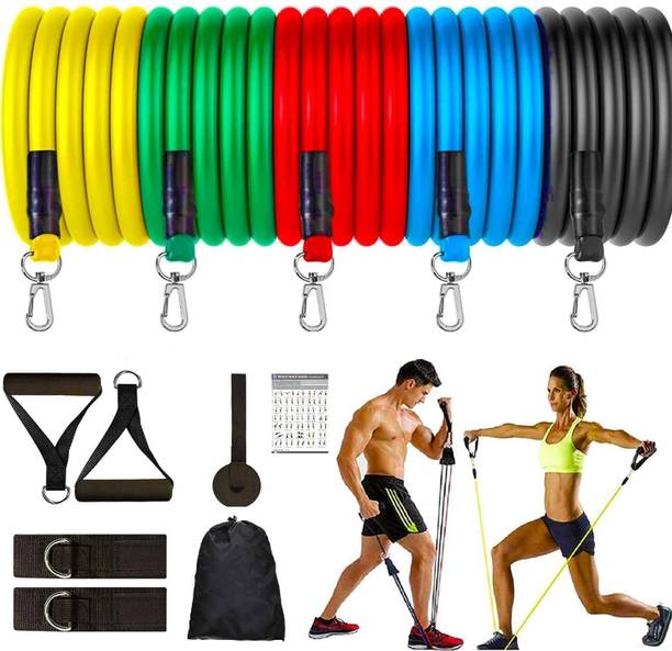 BEEBOLD Resistance Bands Set for Exercise, Stretching and Workout Toning Tube Kit Resistance Tube
