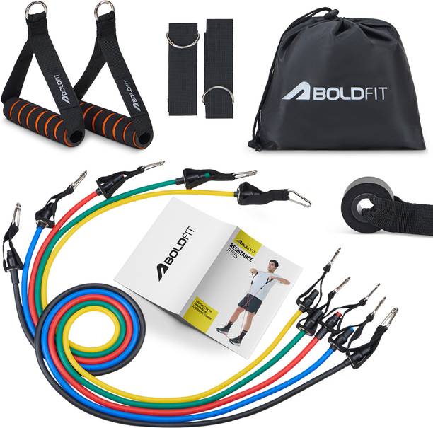 BOLDFIT Set For Men Women Gym Workout Equipment For Exercise Stretching Resistance Tube