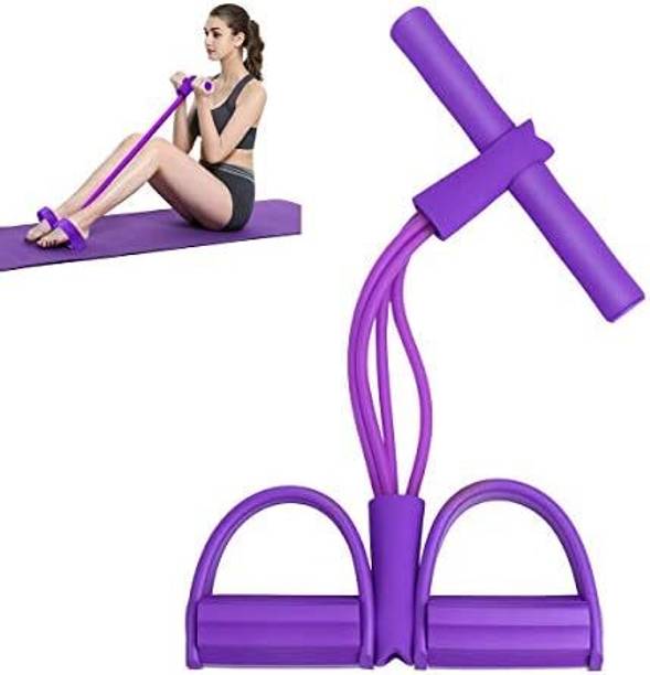 Ramya beauty care Beach Training Body Pull Reducer Bands4-Tube Yoga Pedal Pull Reducer Puller Resistance Tube