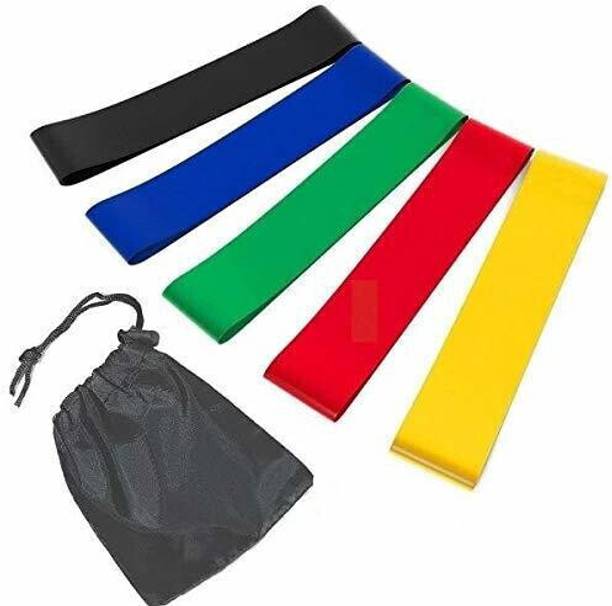 FITRONYX Resistance Loop/Exercise Bands for Home Fitness/Strength Training (Set of 5) Resistance Tube