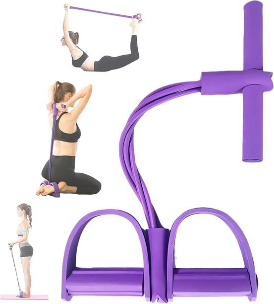 ZENITRIX Pull Reducer Training Bands Natural Rubber 4 Tubes Body Trimmer, Pedal Exerciser Ab Exerciser