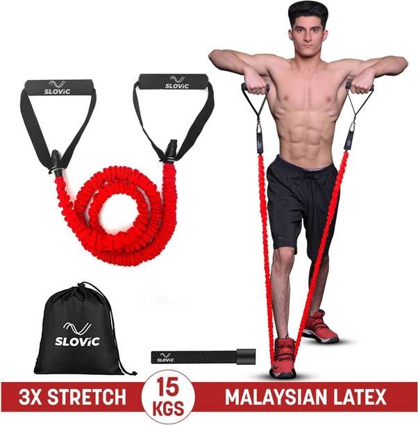 SLOVIC Exercise & Stretching Tube with Nylon Protective Covering | UPTO 15KG Resistance Tube