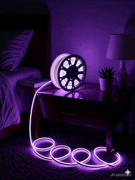 KAVORA 650 LEDs 5 m Purple Steady Strip Rice Lights