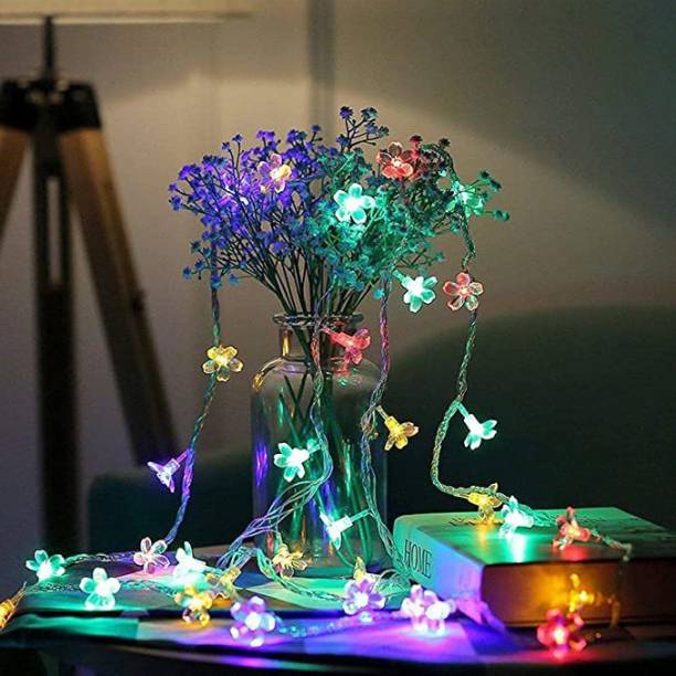 Glamexy 14 LEDs 3 m Multicolor Steady Flower Rice Lights
