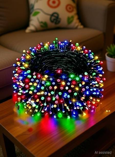 diwalilights 120 LEDs 45 m Multicolor Color Changing, Flickering, Steady String Rice Lights