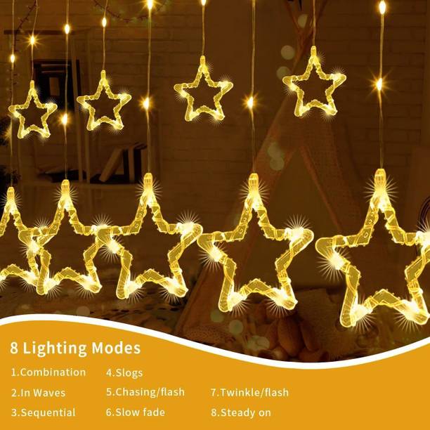PESCA 140 LEDs 3.5 m Yellow Flickering, Steady String Rice Lights