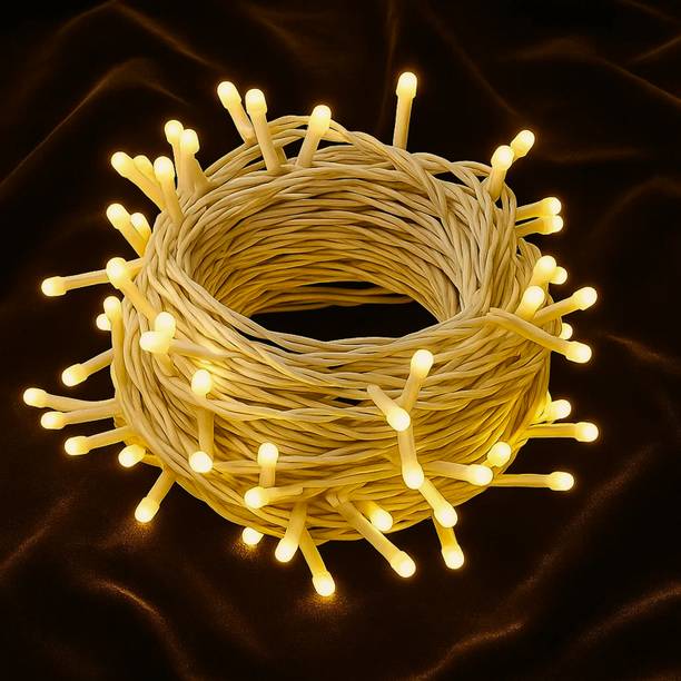 MPROW 100 LEDs 20 m Yellow Steady Bulb Rice Lights