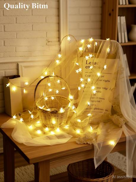 Quality BIt 16 LEDs 0.81 m Yellow Steady Star Rice Lights