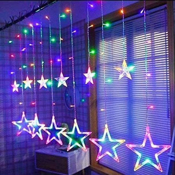 JAINNEXT 138 LEDs 2.5 m Multicolor Flickering, Steady Star Rice Lights