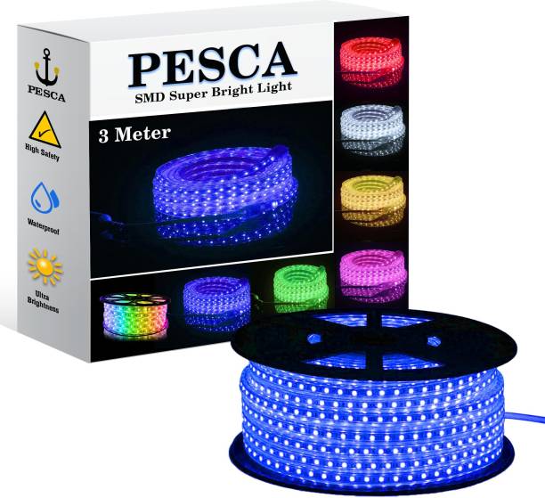 PESCA 216 LEDs 3 m Blue Steady String Rice Lights