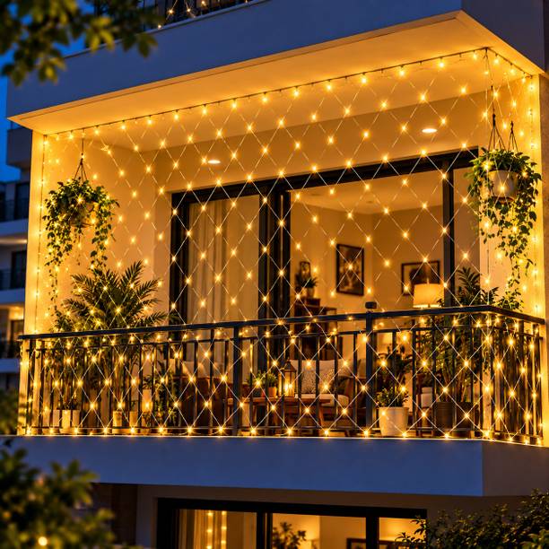 One94Store 192 LEDs 3 m Yellow Flickering Net/Mesh Rice Lights