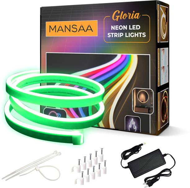 MANSAA 50 LEDs 5 m Green Steady Strip Rice Lights