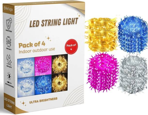 Refulgix 40 LEDs 12 m Multicolor Steady String Rice Lights