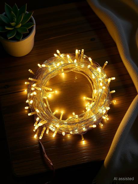 LEDDIT 40 LEDs 10 m Yellow Steady String Rice Lights