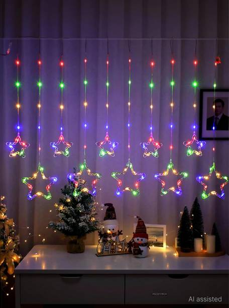 FIZZYTECH 118 LEDs 3.6 m Multicolor Flickering Star Rice Lights