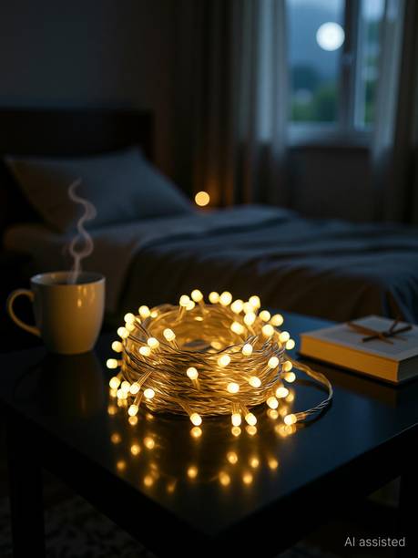 MPROW 34 LEDs 10 m Yellow Steady String Rice Lights