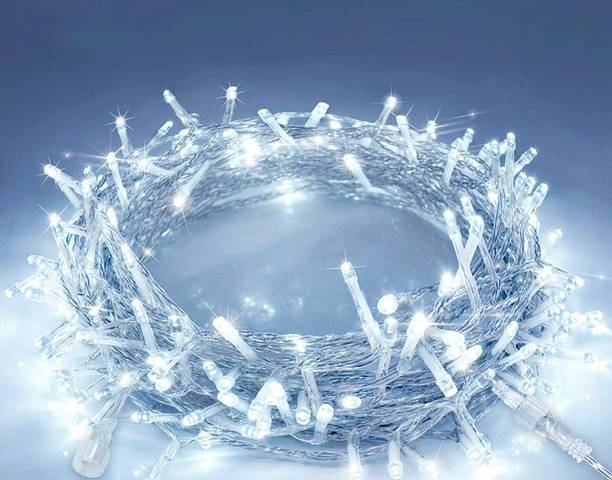QUACE 40 LEDs 12 m White Steady String Rice Lights (Pack of 1)