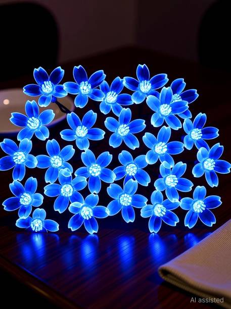 TurboTraders 36 LEDs 12 m Blue Steady Flower Rice Lights