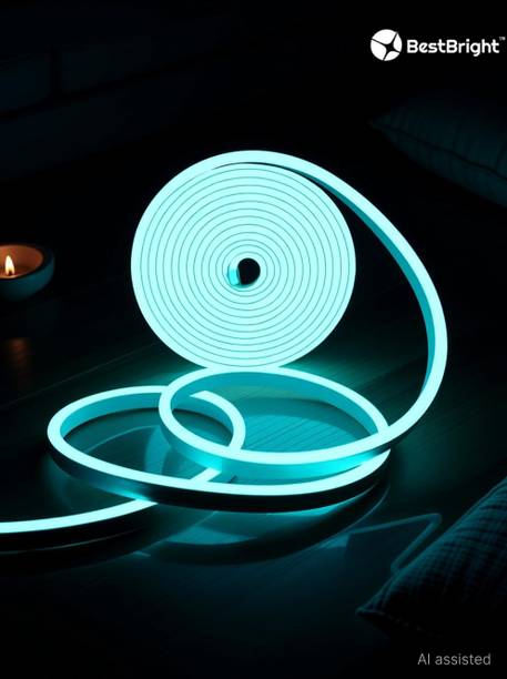BestBright 600 LEDs 5 m Blue, White Steady Strip Rice Lights