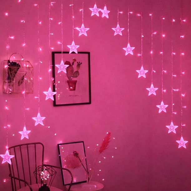KHIZAR 138 LEDs 3 m Pink Steady Star Rice Lights