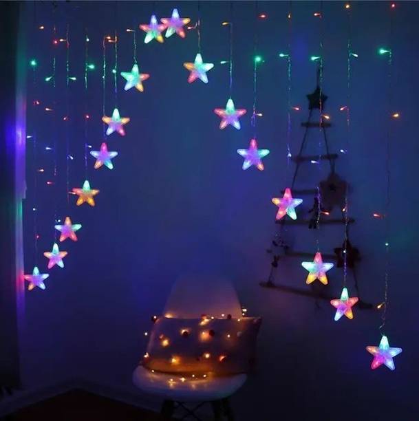 KHIZAR 138 LEDs 3 m Multicolor Steady Star Rice Lights