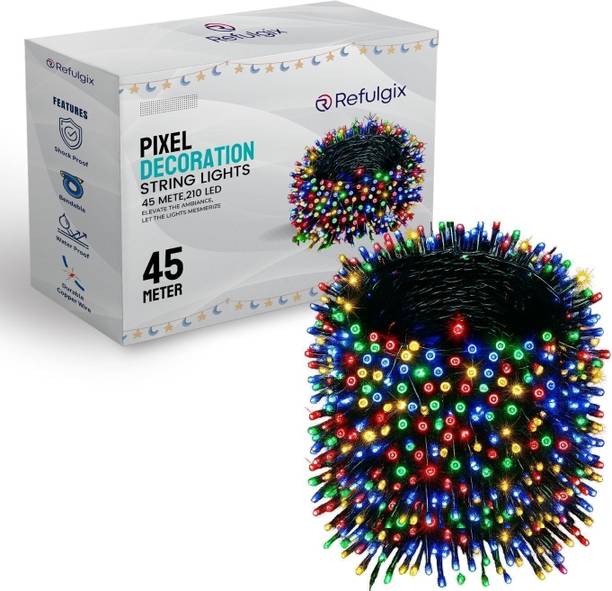 Refulgix 210 LEDs 45 m Multicolor Color Changing String Rice Lights