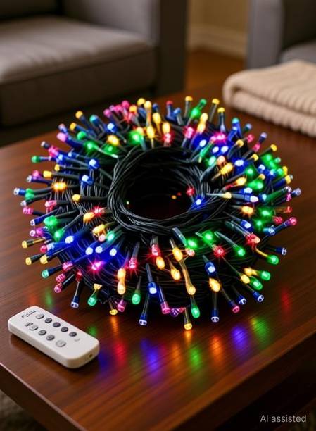 Aj Enterprises 400 LEDs 50.8 m Multicolor Color Changing, Flickering, Steady String Rice Lights