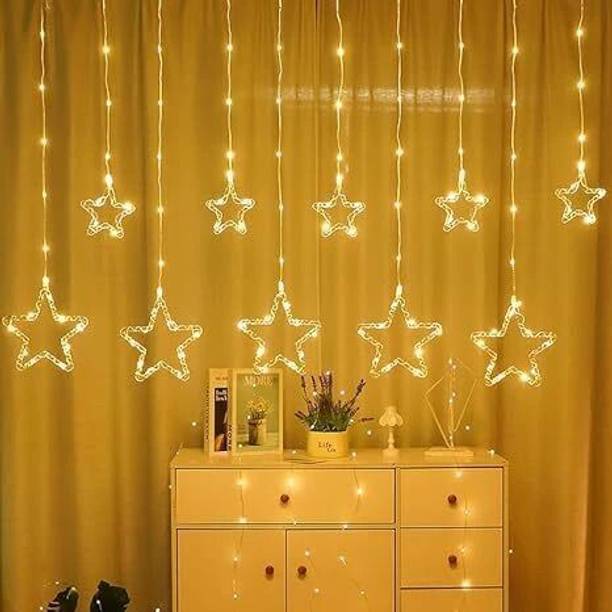 Refulgix 138 LEDs 3.5 m Yellow Flickering, Steady Star Rice Lights