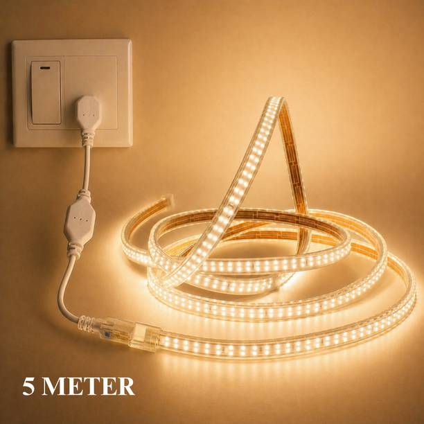 KAVYARA 600 LEDs 5 m Yellow Steady Strip Rice Lights