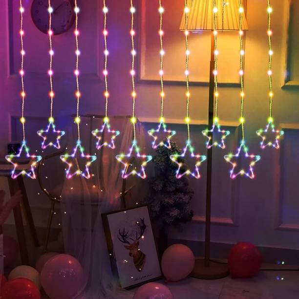 JAINNEXT 138 LEDs 3 m Multicolor Flickering, Steady Star Rice Lights
