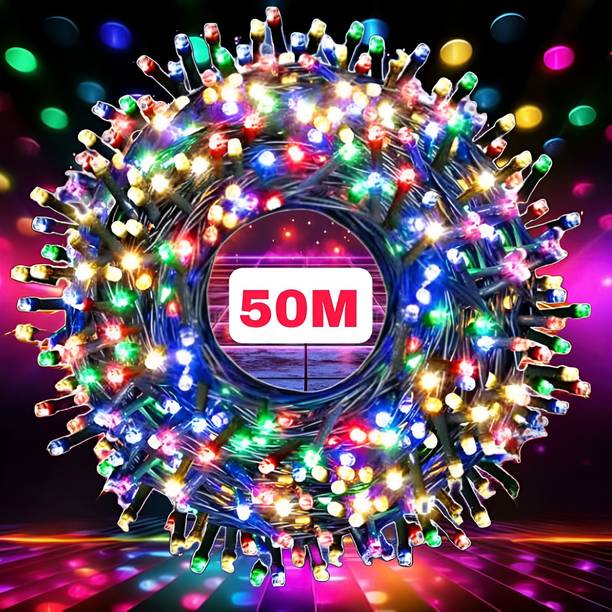 PHOPOLLO 160 LEDs 50 m Multicolor Color Changing Disco Rice Lights