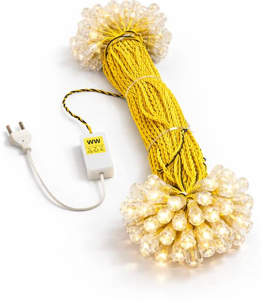 universallights 100 LEDs 24 m Yellow Steady String Rice Lights