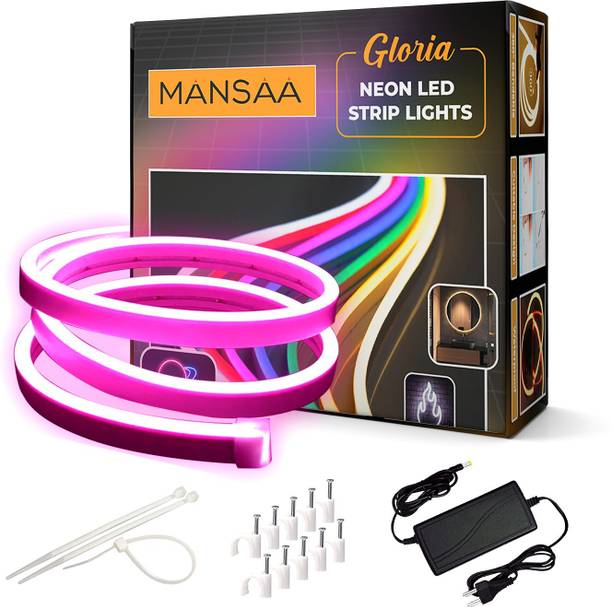 MANSAA 50 LEDs 5 m Pink Steady Strip Rice Lights
