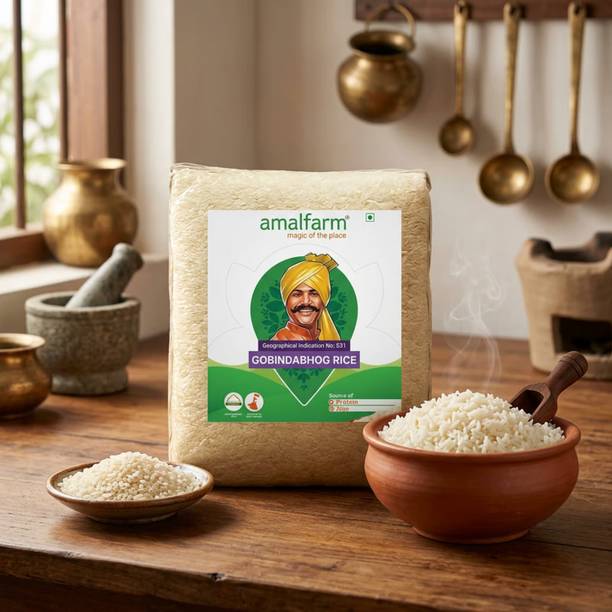 Amalfarm Gobindobhog Rice  Premium Gobindobhog Rice (Full Grain, Raw)