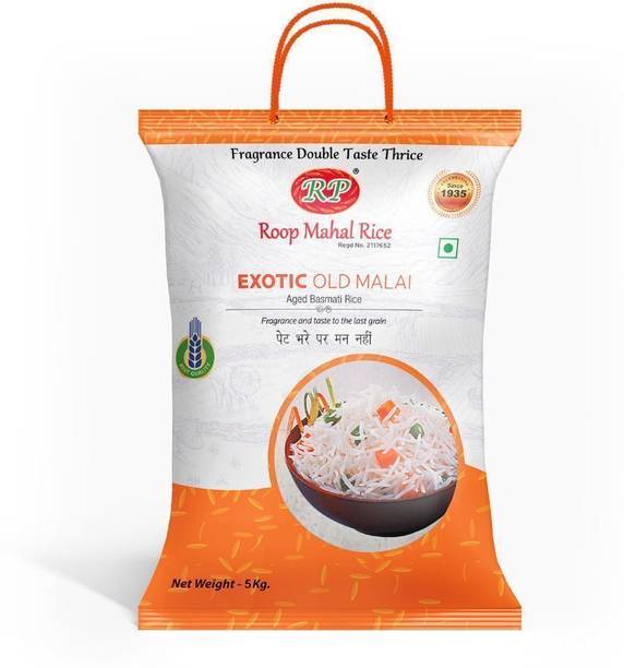 Roop Mahal Rice Roop Mahal Exotic Old Malai | Fragrant & Flavorful Aged Long Grain Basmati Rice Basmati Rice (Long Grain, Raw)