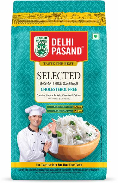 DP DELHIPASAND. Basmati Rice | Premium Long Grain | Cholesterol Free | Naturally Aromatic Steam Rice (Medium Grain, Steam)