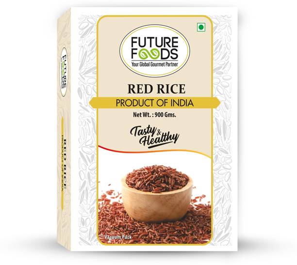 Future Foods Red Rice Lal Chawal, Rich in Iron, High in Fibre, pack of 1, 900 grams Red Raw Rice (Small Grain, Raw)