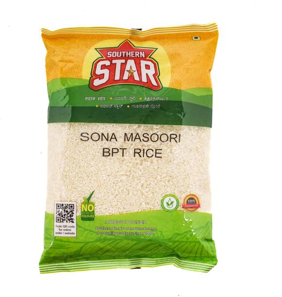 Southern Star Organic Sona Masoori BPT Rice | South India Export Quality Sona Masoori Rice (Medium Grain, Raw)