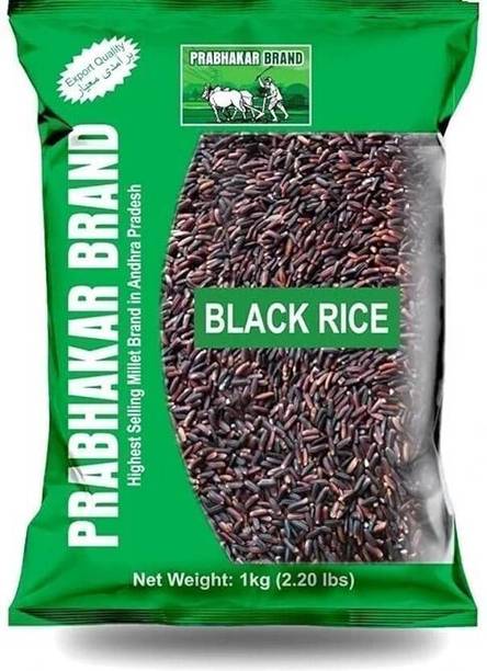 Prabhakar Brand Black Rice Black Everyday Rice (Medium Grain, Unpolished)